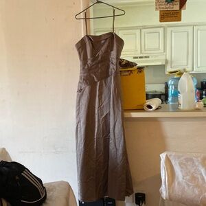 Long copper gown thin straps very georgouse